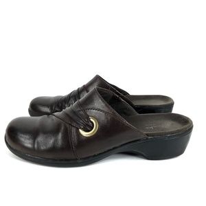 Clark's Open-Back Mules w/ Brass